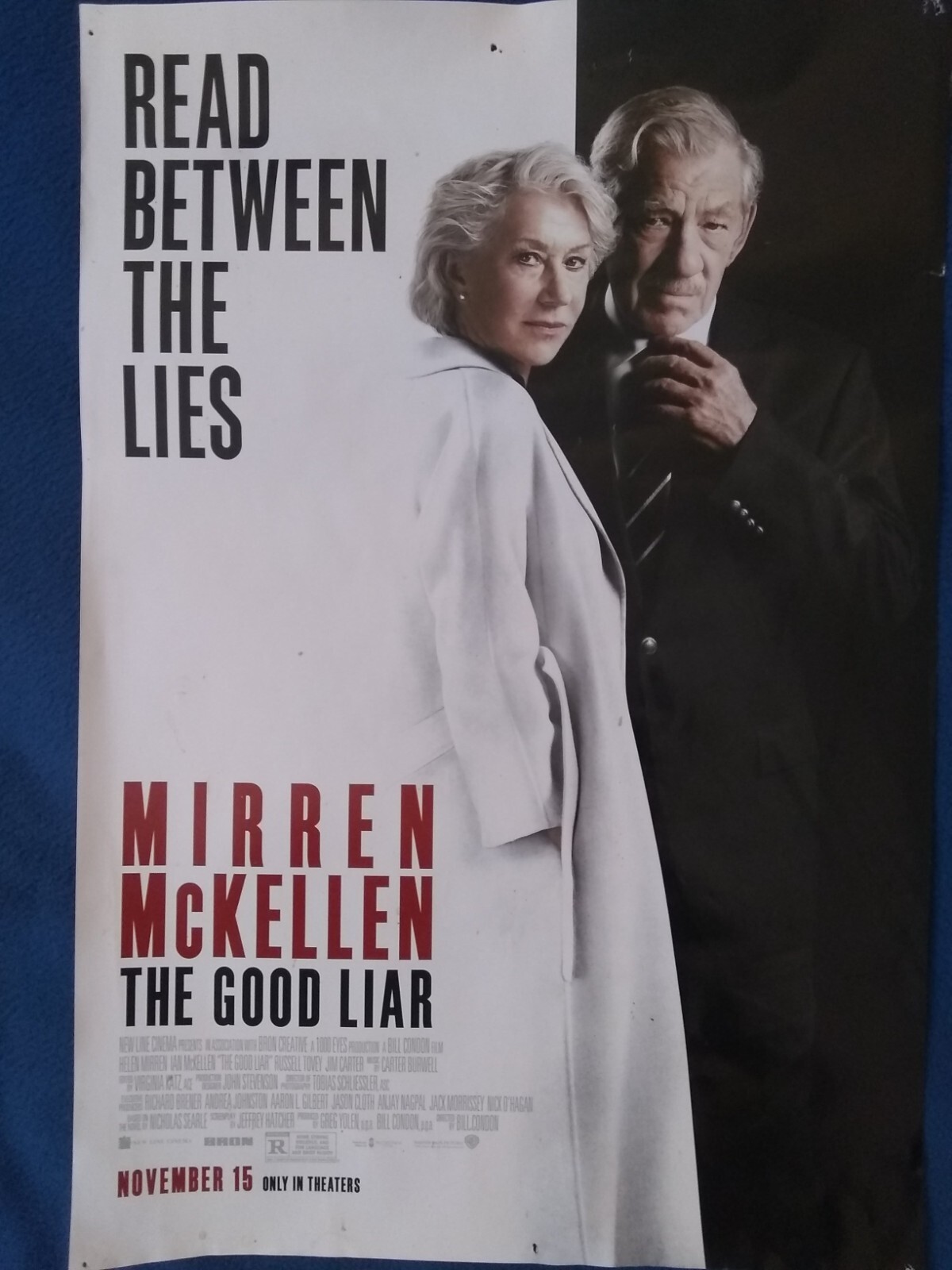 The Good Liar Movie Poster (Mirren, McKellen) 27"x40"