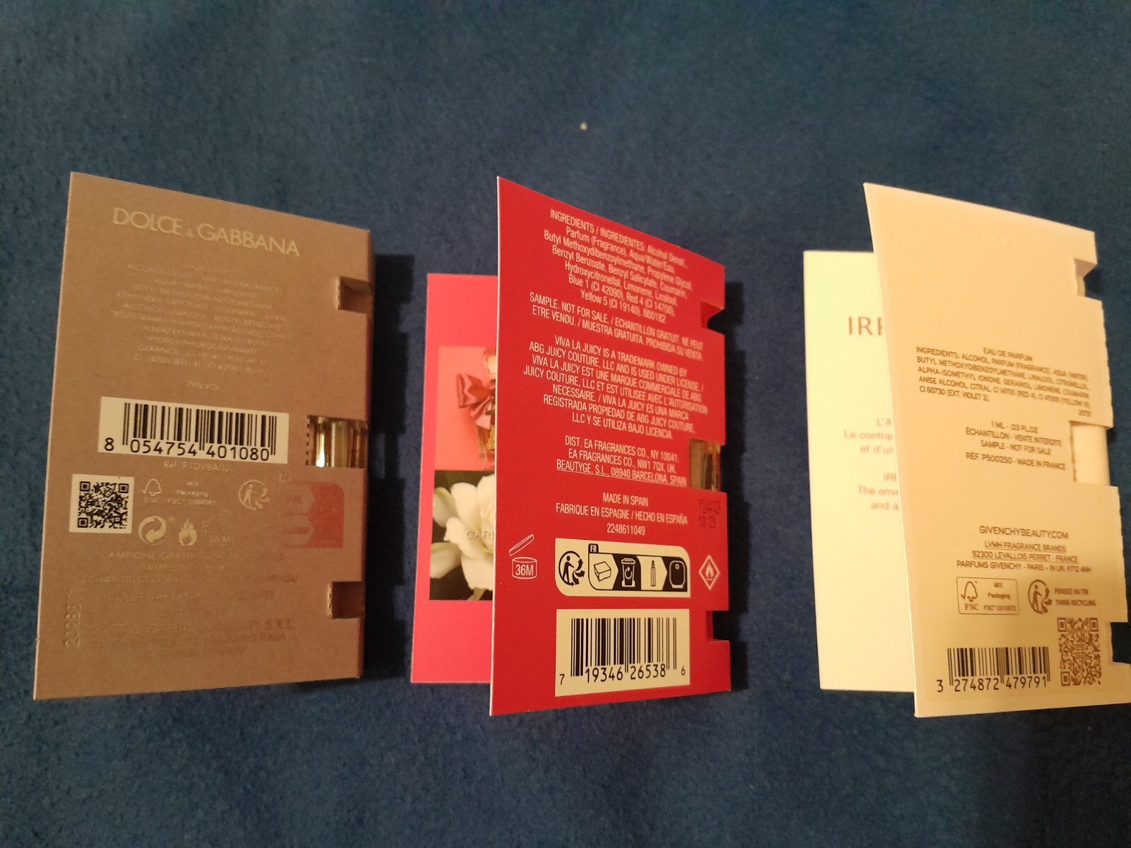 3 Pack Men Parfum Dolce Gabbana/Givenchy/Viva La Juicy Travel Sp - photo 2