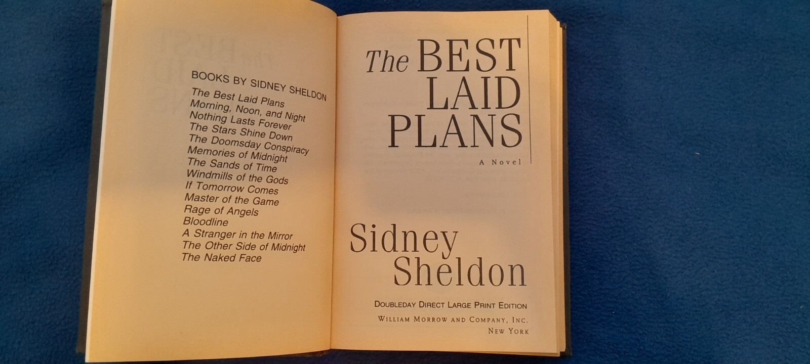 THE BEST LAID PLANS : A NOVEL (LARGE PRINT EDITION) By Sidney Sh
