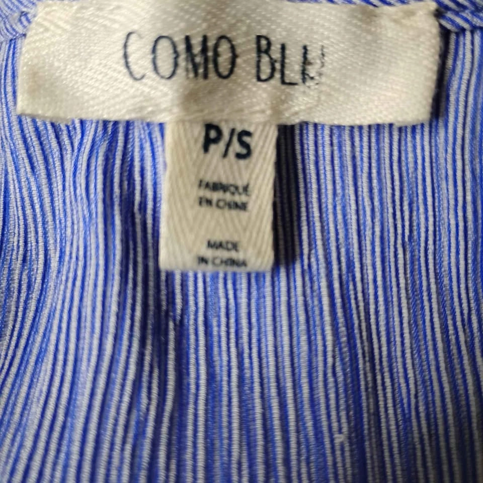 Ladies Como Blu Blue and White Sleeveless Top 🌱 - photo 3