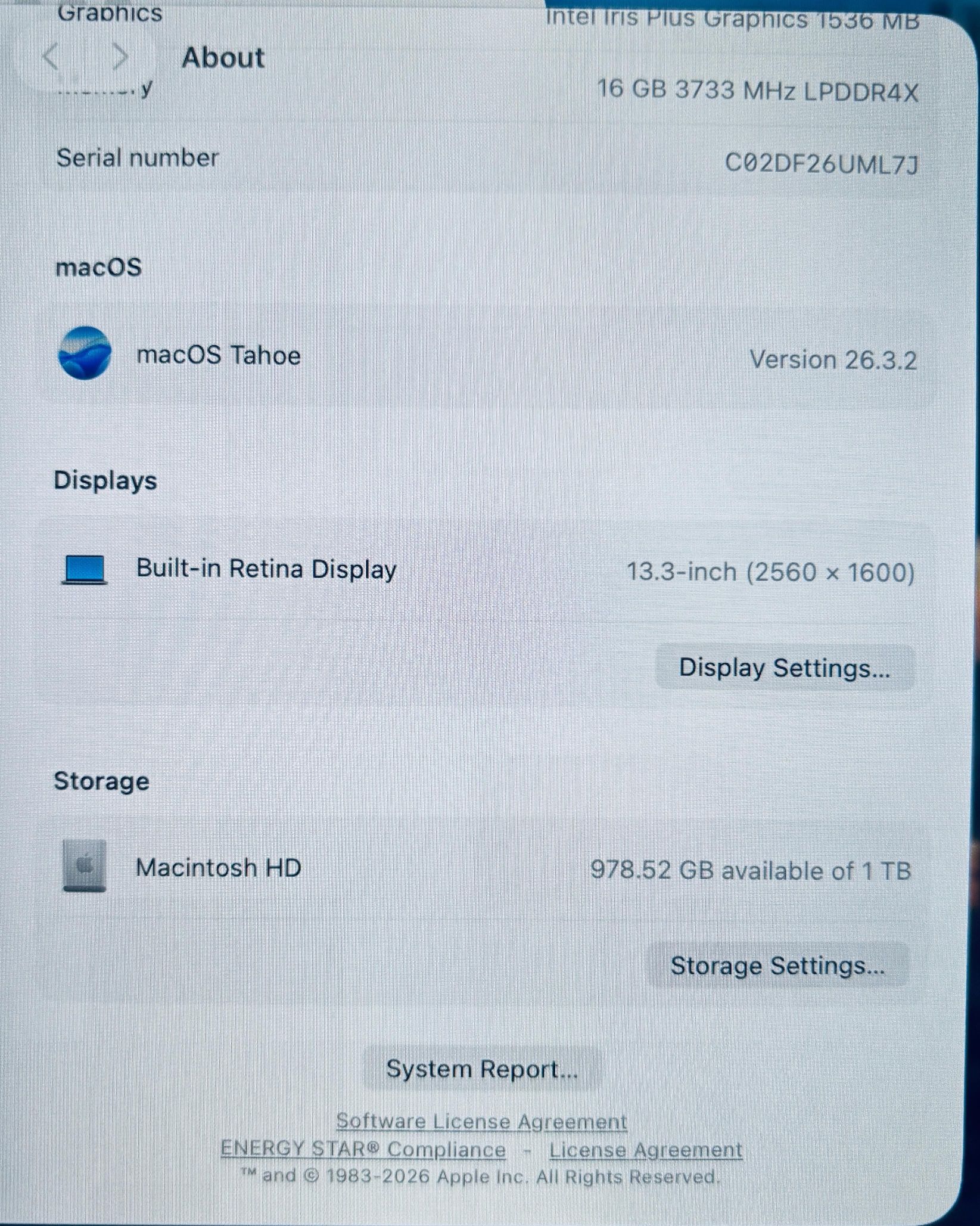 Apple Macbook Pro 13" 2020 i5 16GB RAM 1TB SSD TouchBar - photo 5