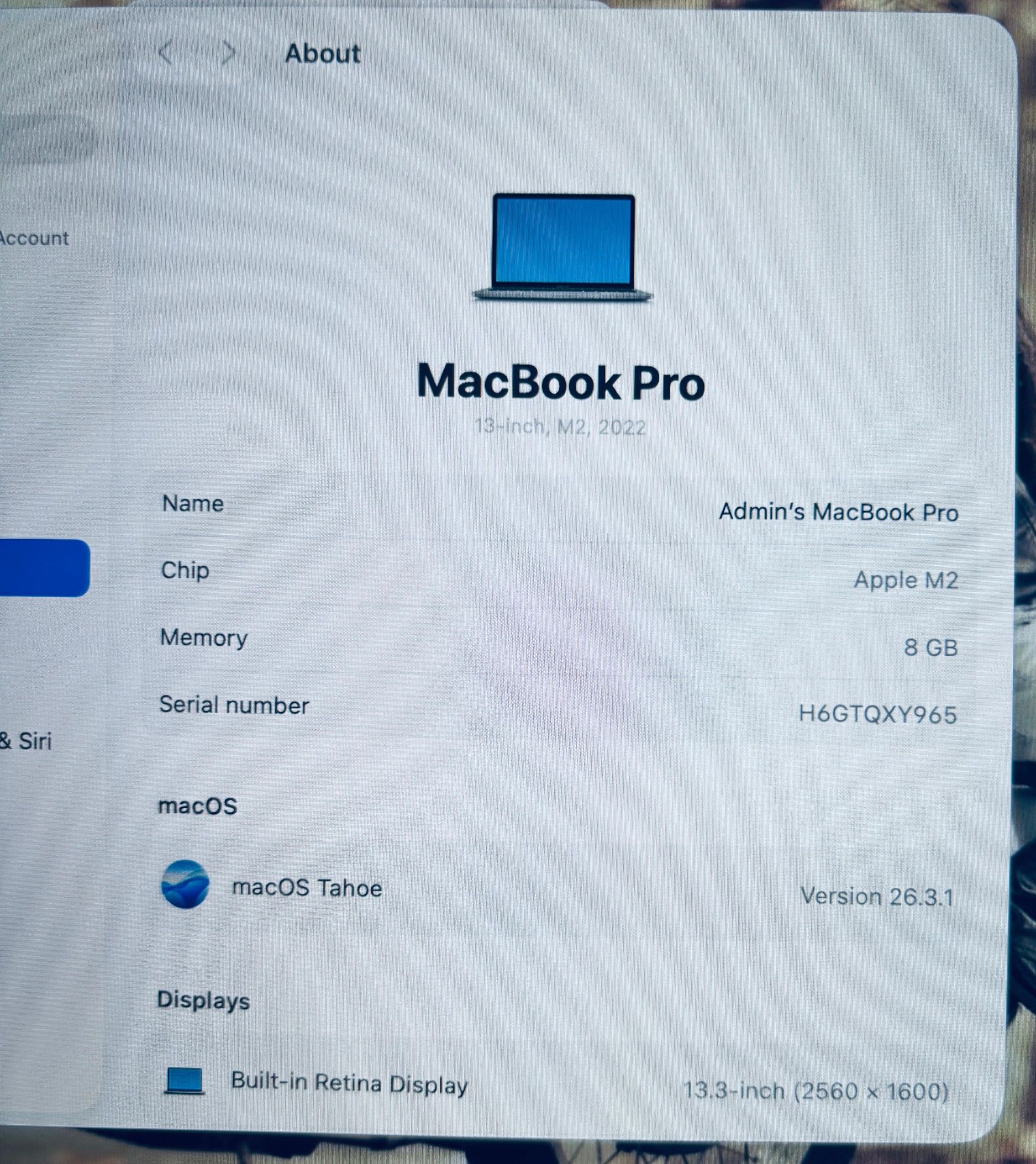 Apple MacBook Pro 13” 2022 M2 8GB 512GB - photo 3
