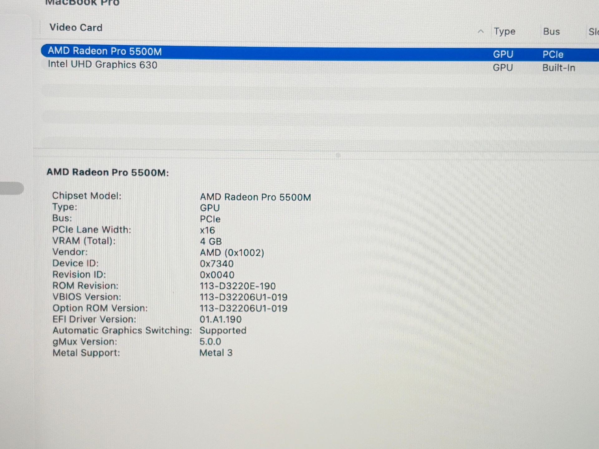 Apple Macbook Pro 16” 2019 i9 32GB RAM 1TB SSD Radeon Pro 5500M - photo 4