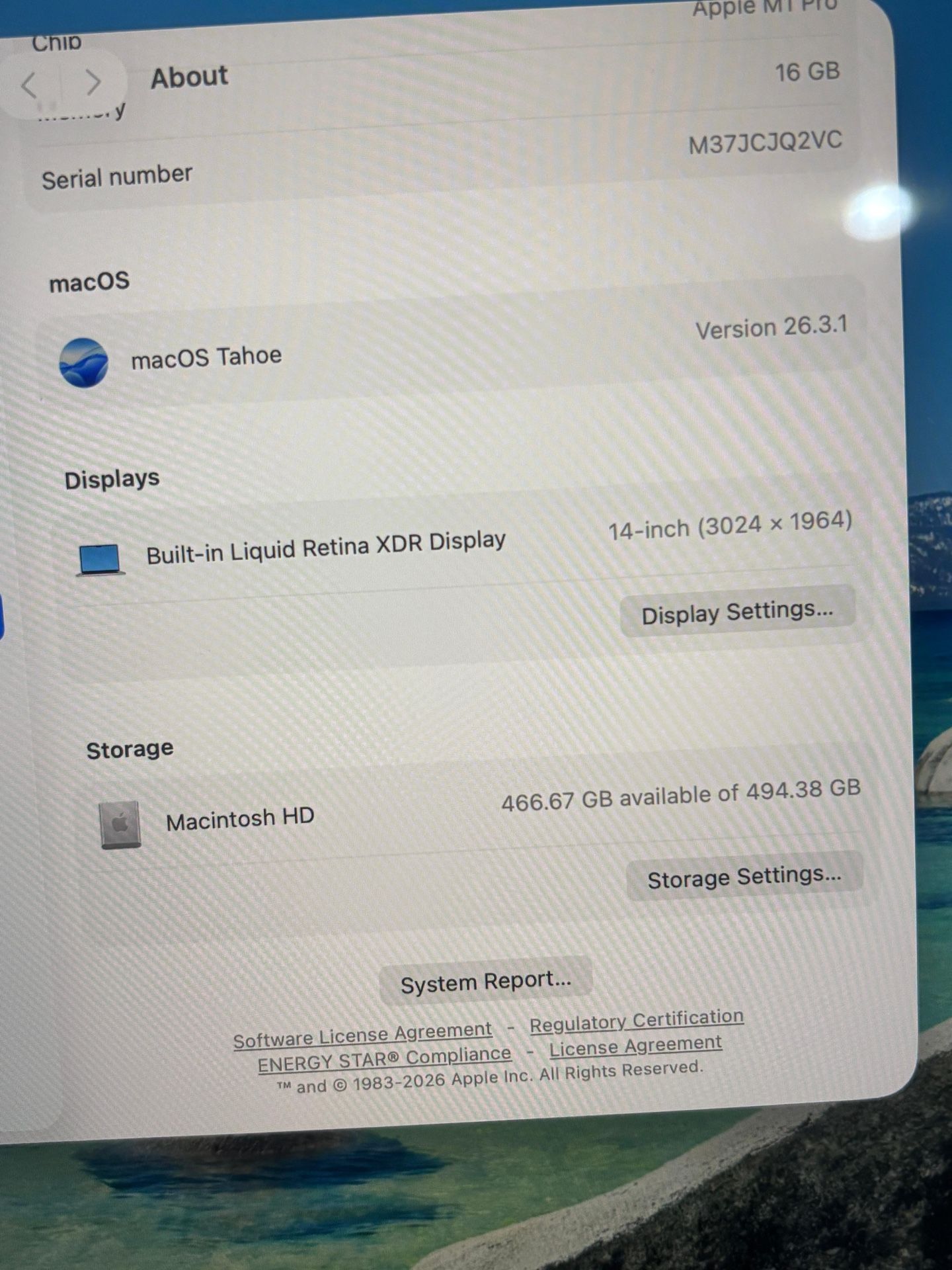 Apple MacBook Pro 14” M1 PRO 16GB 512GB Like New - photo 2