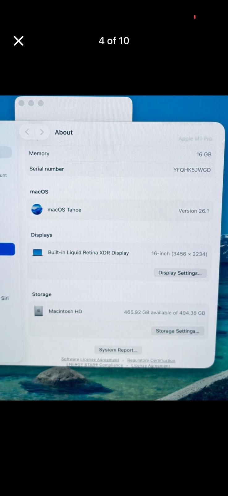 Apple MacBook Pro 16" M1 Pro 16GB 512GB - photo 4