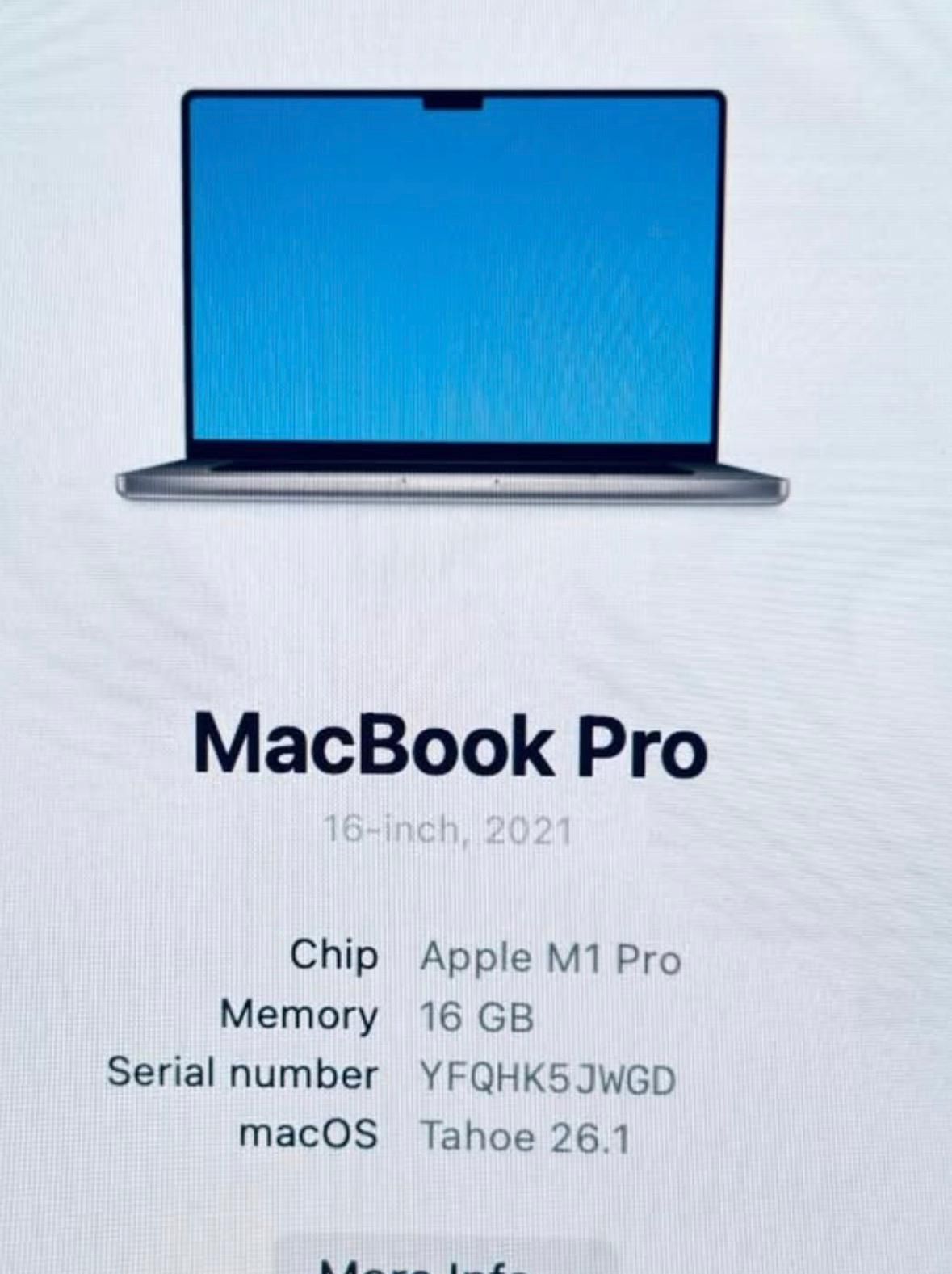 Apple MacBook Pro 16" M1 Pro 16GB 512GB - photo 5
