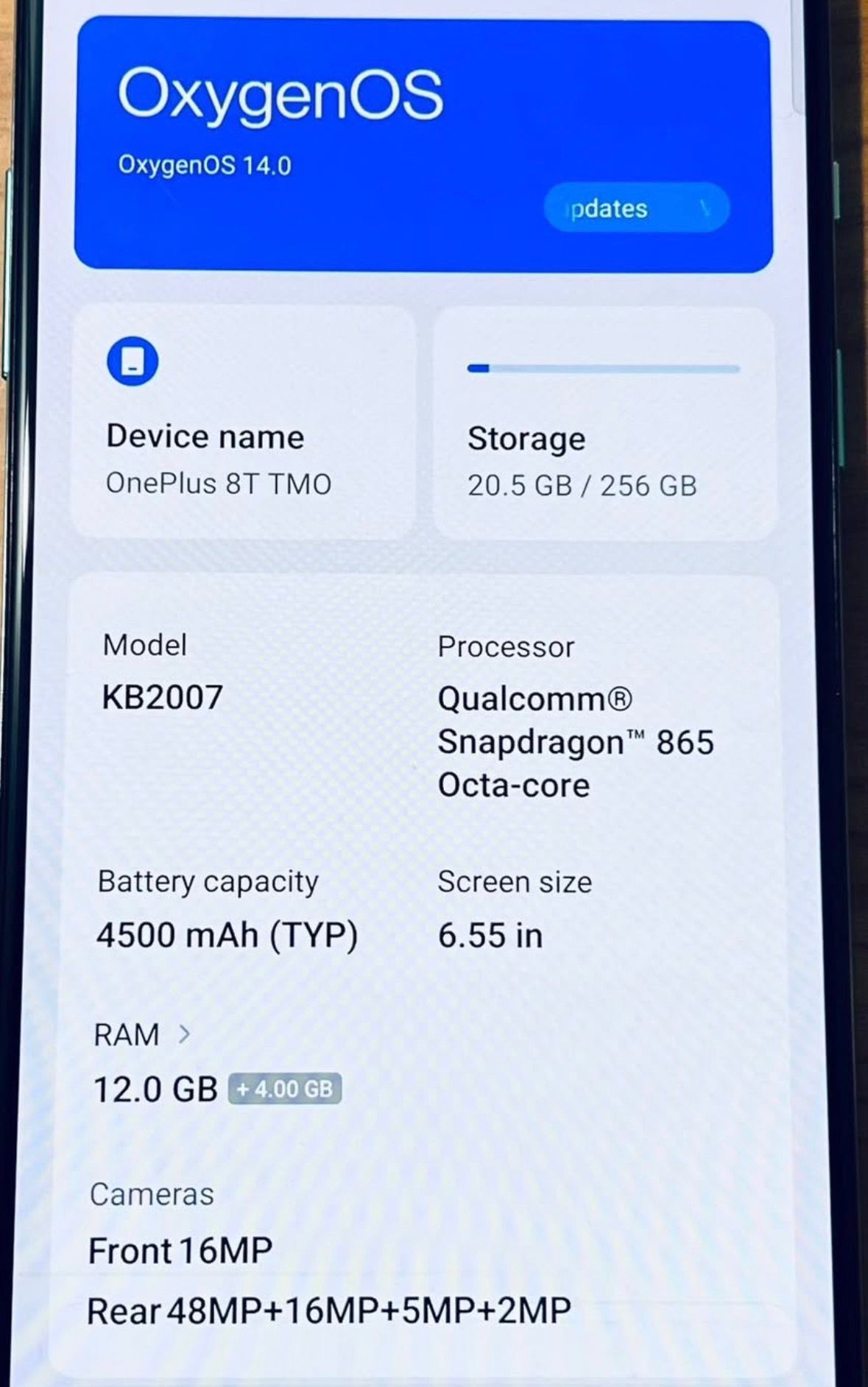 ONEPLUS 8T 5G 256GB T-Mobile UNLOCKED - photo 4