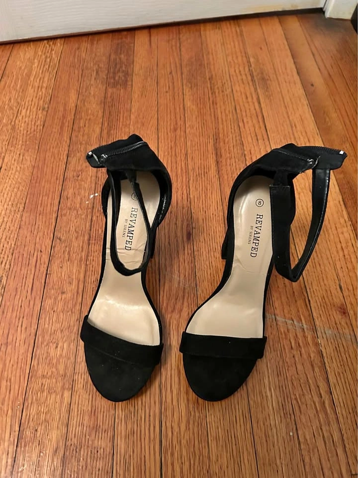 Black High heels Open Toe👠