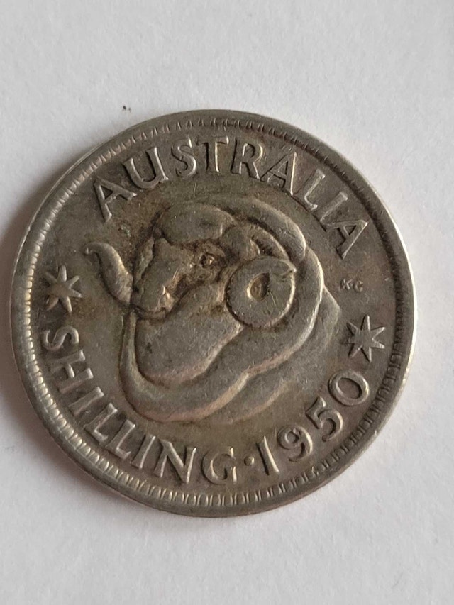 1950 Australian Silver Shilling