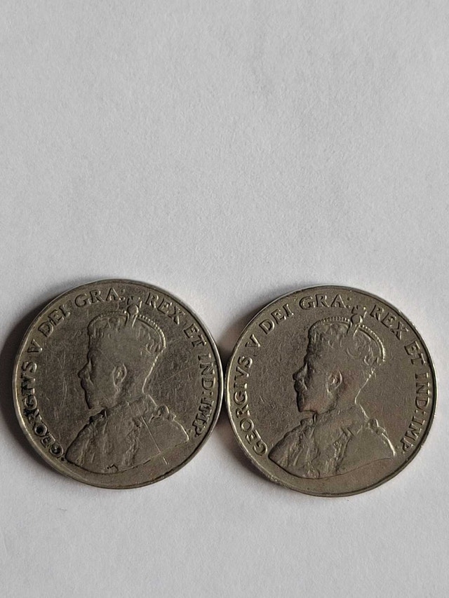1922 and 1923 George V 5 Cent Coins - photo 2