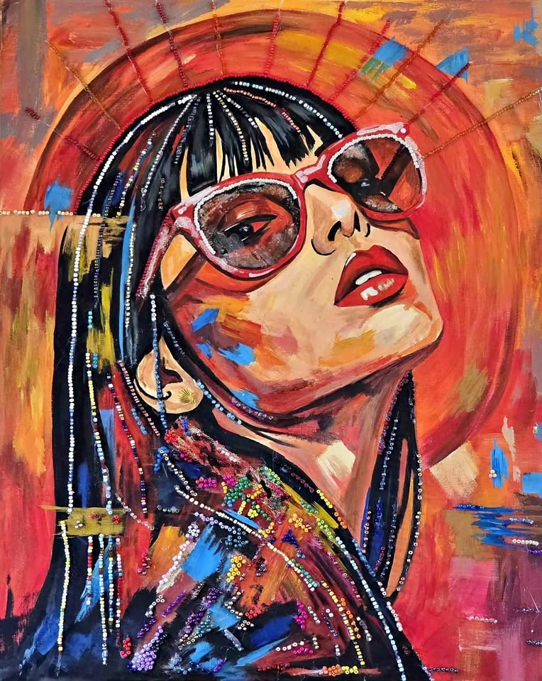 ACRYLIC PAINTING WOMAN