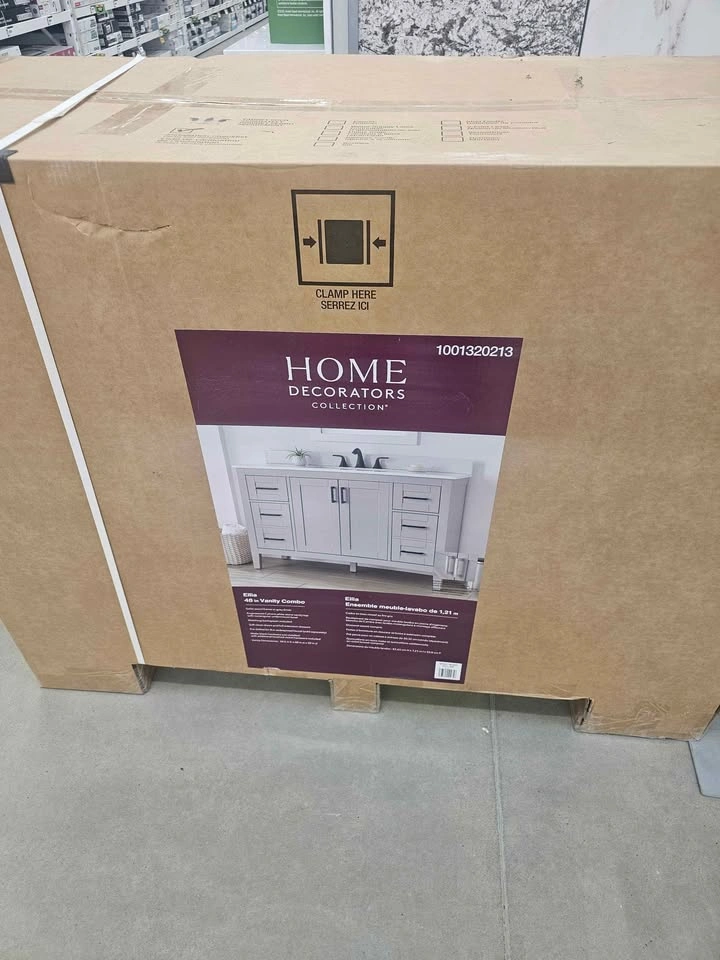Home Decorators Ellia 48in Vanity Combo New Grey White Top - photo 3