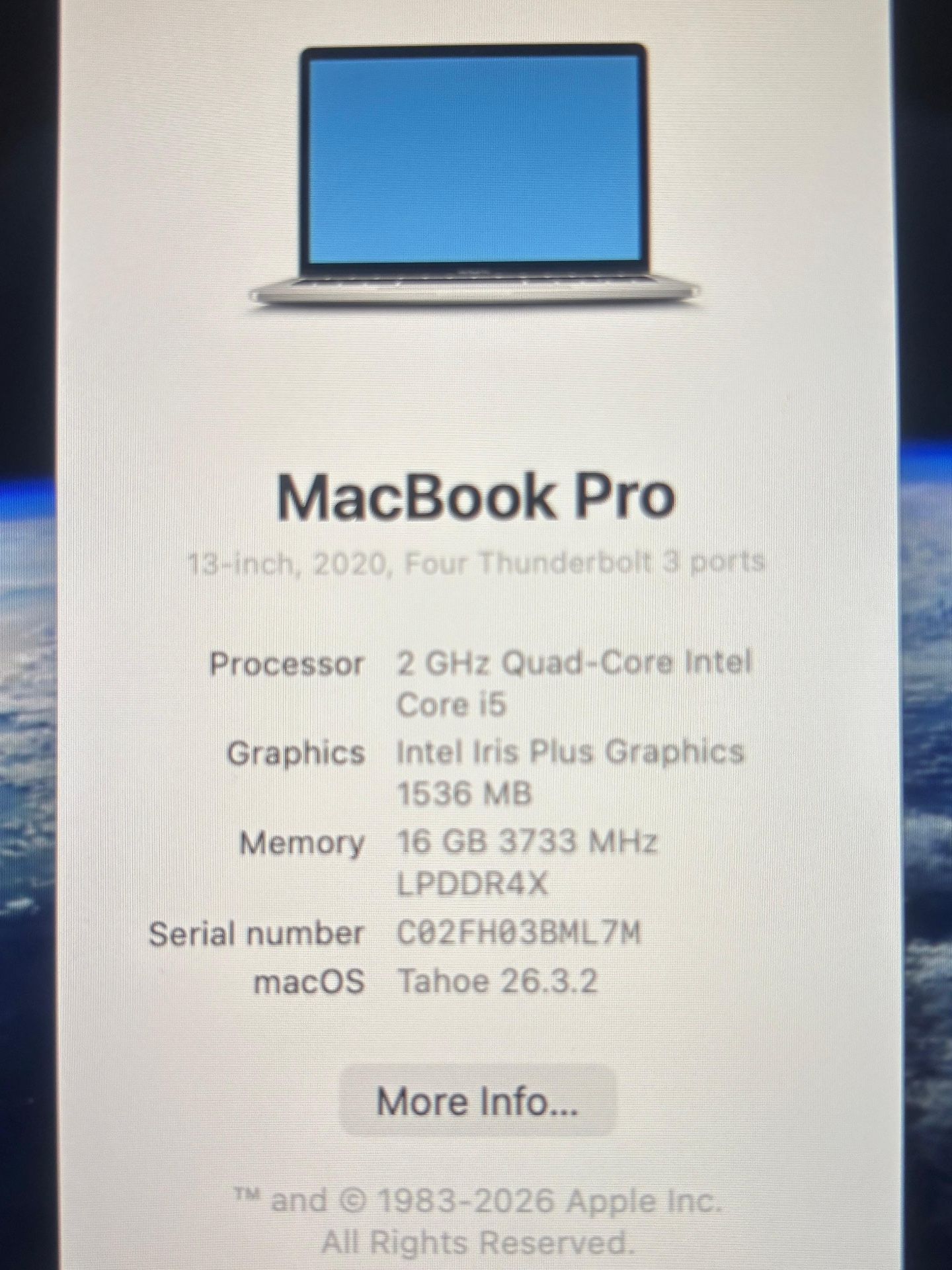 Apple MacBook Pro 13" 2020 - 16GB RAM, 1TB SSD - photo 2