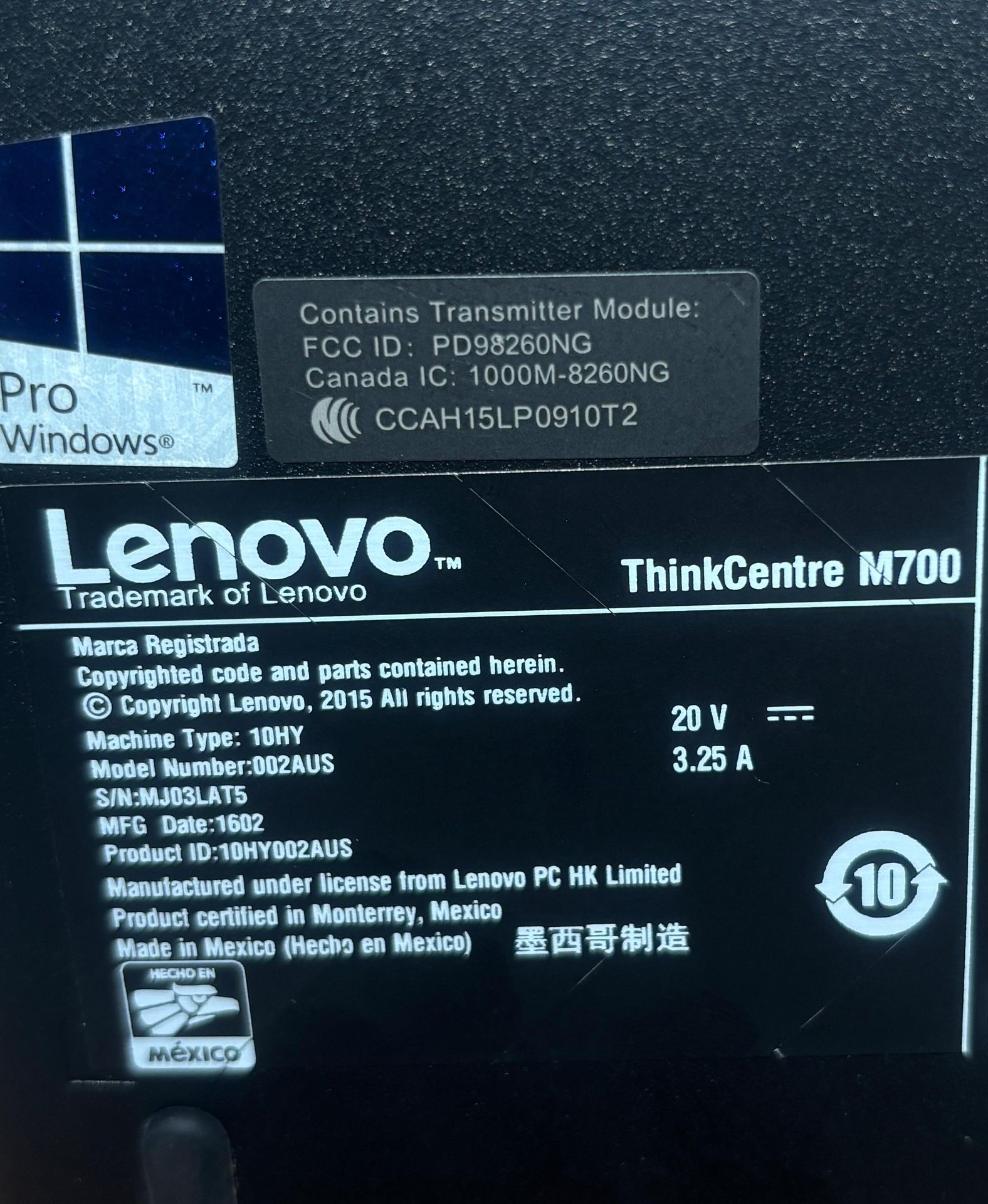 Lenovo ThinkCentre M700 Mini PC Core i5-6500T 8GB 256GB SSD Win - photo 5