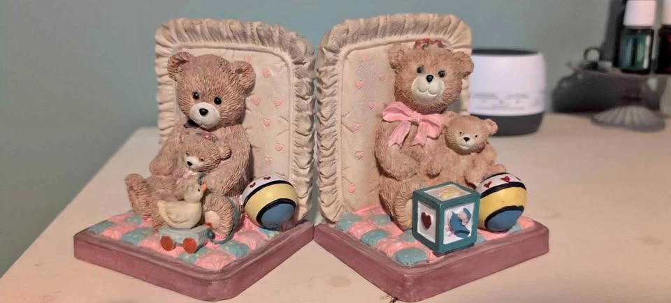 Cute Teddy Bear Bookends Pair