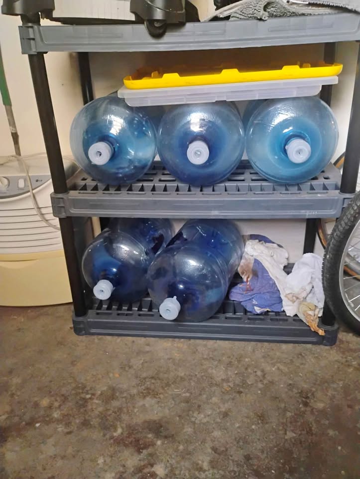 5 gallon water bottles $8 each