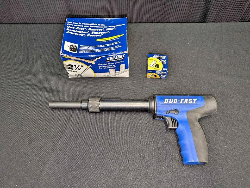 Duo-Fast Powder Actuated Tool with Fasteners and Loads