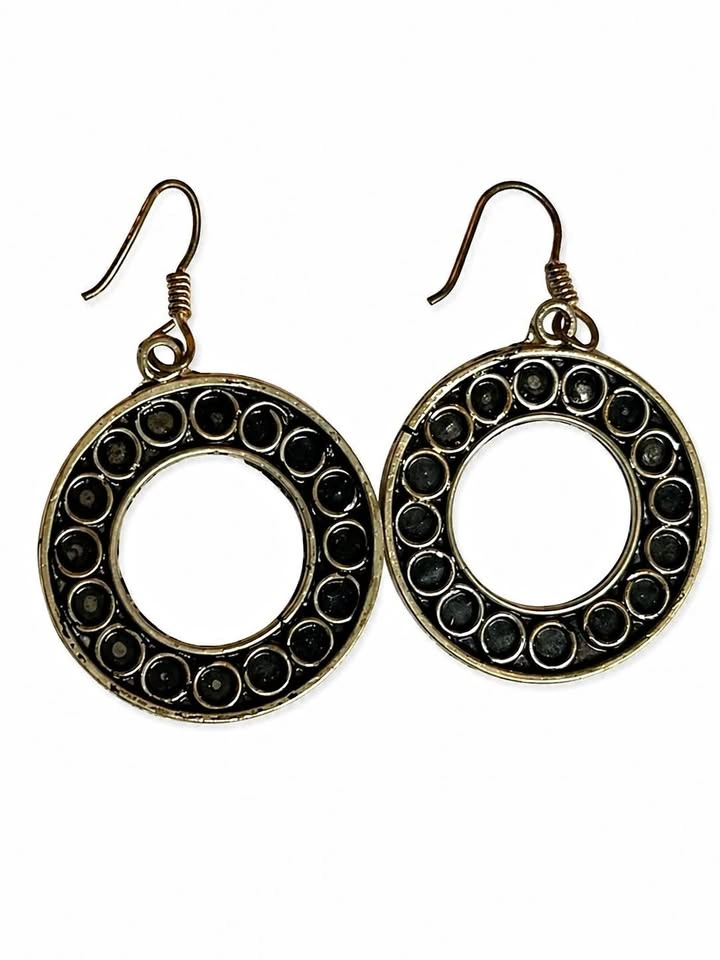 Moroccan Bohemian Open Circle Drop Earrings