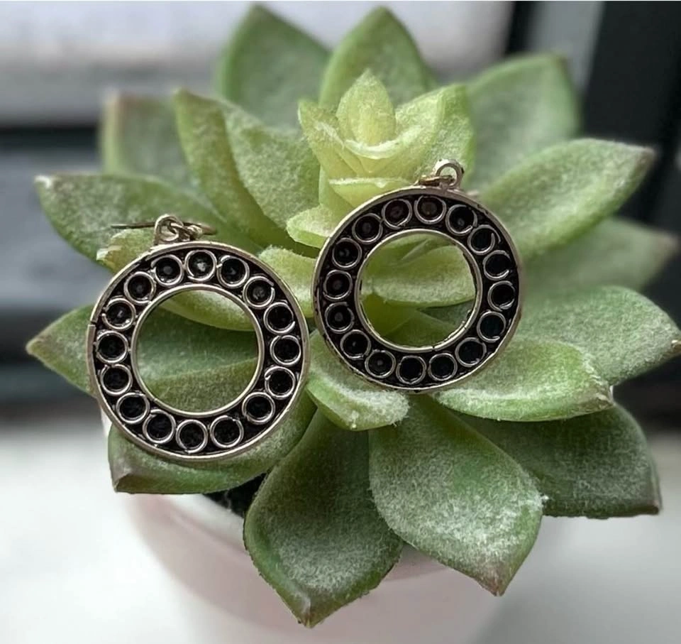 Moroccan Bohemian Open Circle Drop Earrings - photo 3