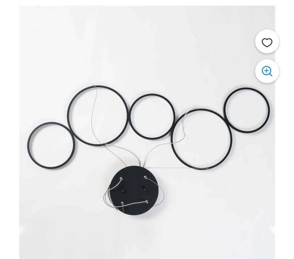 ExBrite 43 inch LED Light Matte Black 5 Rings Pendant - photo 3