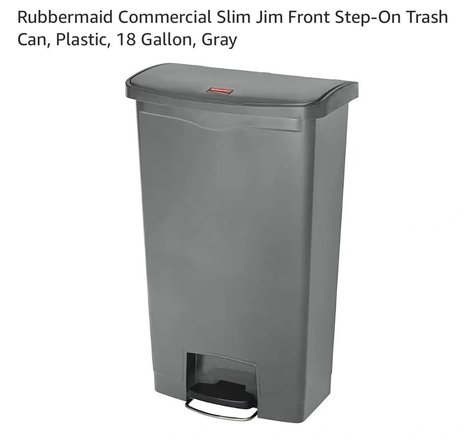 Rubbermaid Commercial SLIMJIM 68L STEP-ON Trash Bin