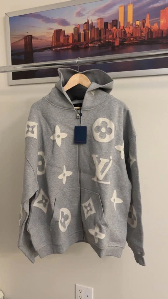 Louis V Hoodie (Grey) - photo 3