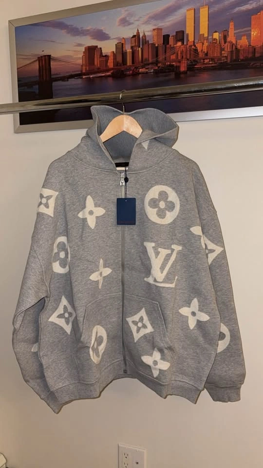 Louis V Hoodie (Grey) - photo 5