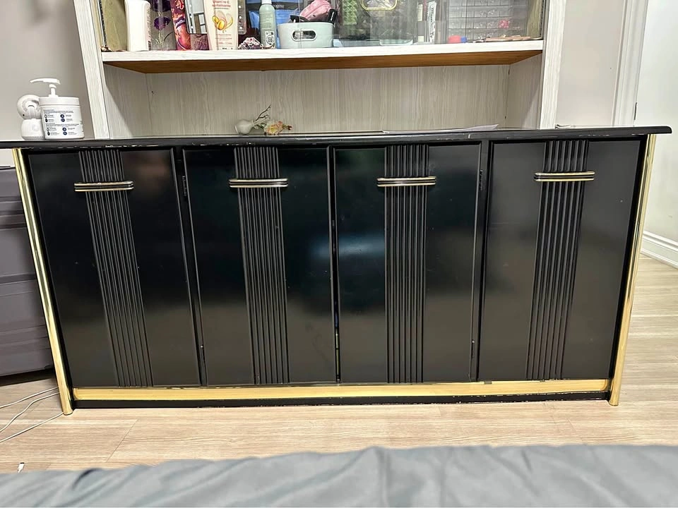 Vintage Black Storage Cabinet