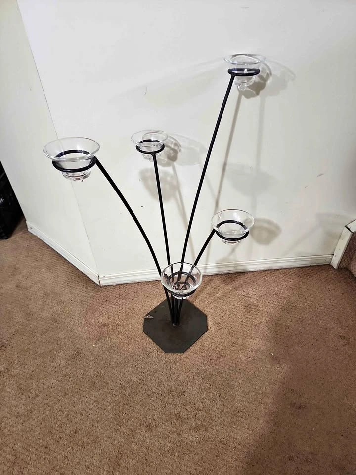 Modern 5-Arm Floor Candelabra / Candle Holder