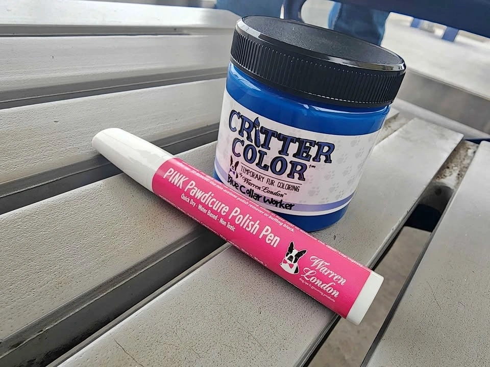 Brand new temp hair color (blue) and nail polish (pink) for pets