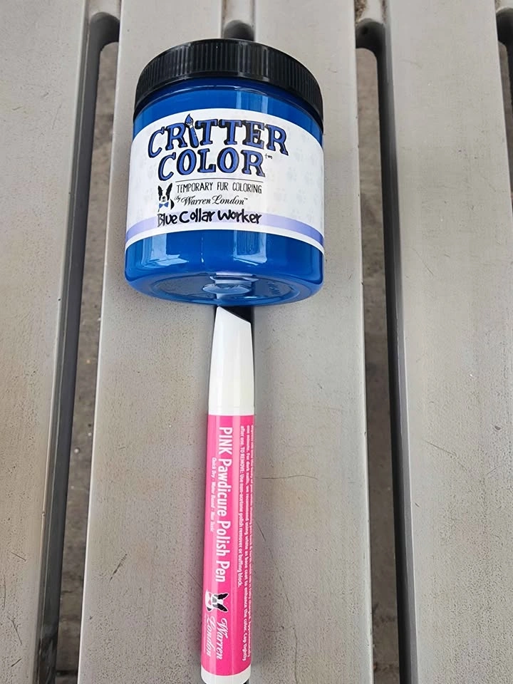 Brand new temp hair color (blue) and nail polish (pink) for pets - photo 2