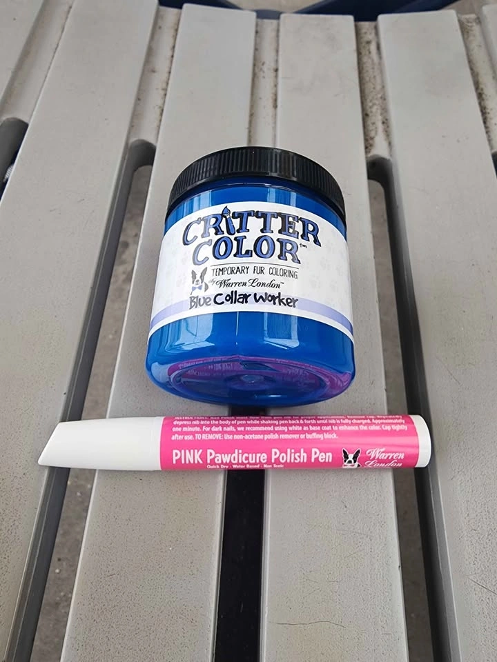Brand new temp hair color (blue) and nail polish (pink) for pets - photo 3