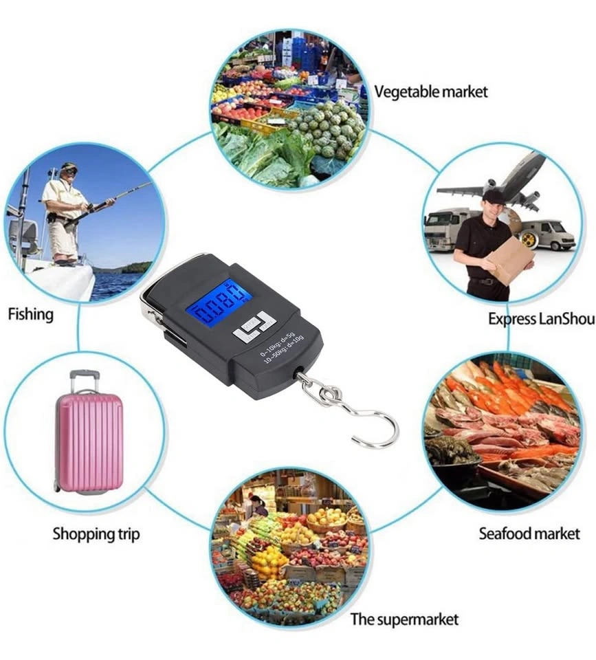 Digital Hand Scale Batterypowered 4 Weight Units Luggage Scale 5 - photo 2