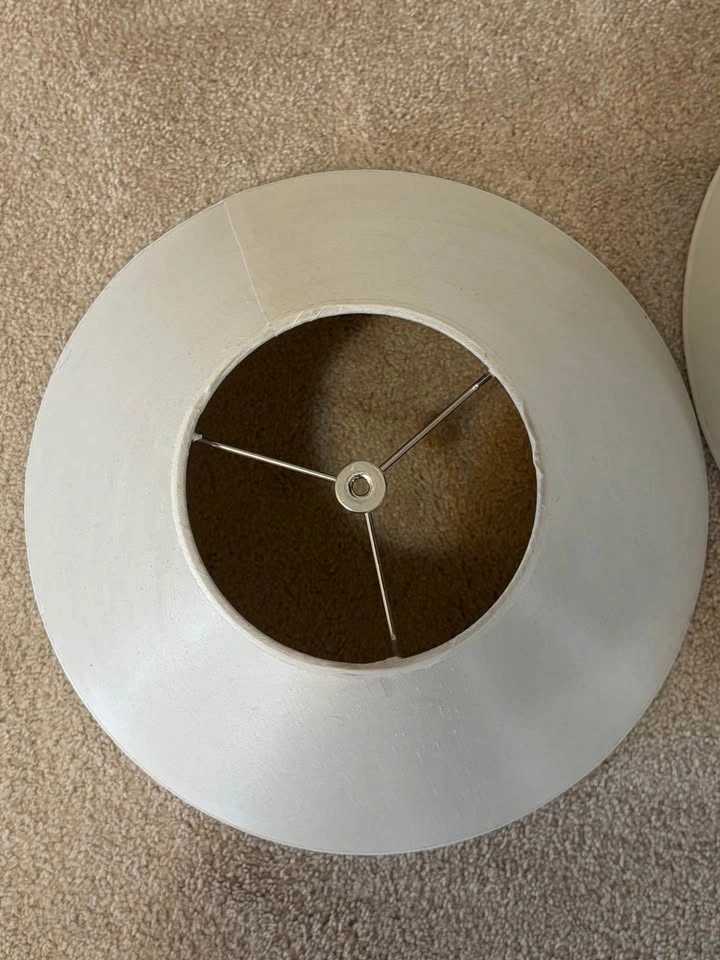 Lamp Shades Set of 2 – White – 16” Bottom x 6” Top – Spider Fit - photo 3