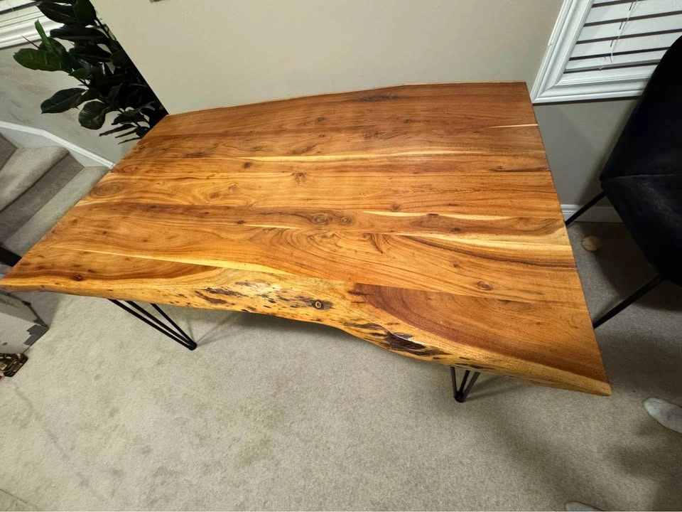 Live Edge Solid Wood Dining Table - photo 2