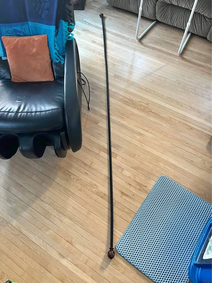 Metal Curtain Rod with Wooden Ends