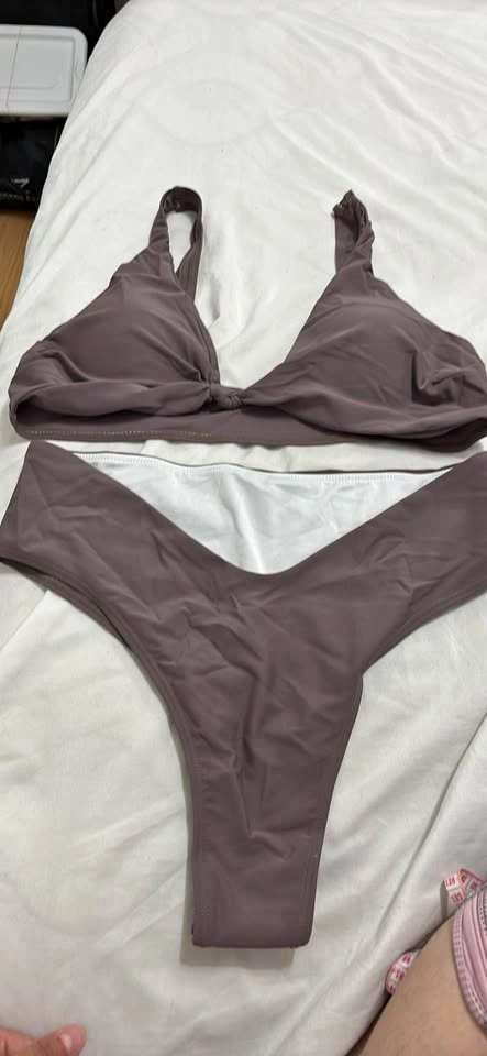 XL Knotted Triangle Bikini Swimsuit