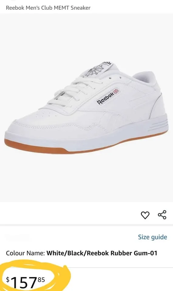 BNIB Reebox Club MEMT Shoes/Sneakers, Men's 8/Women's 9.5 image indicator(2)