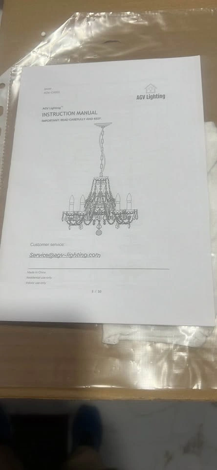 NEW 6-Light Crystal Chandelier - Luxury Gold Finish - photo 2