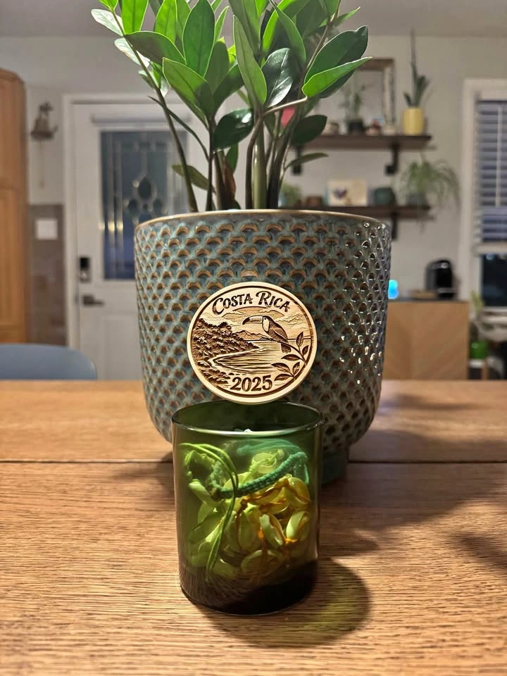 Custom Engraved 8oz Green Glass Jars