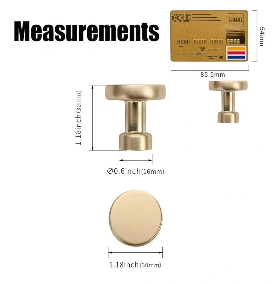 Amerdeco 10 Pack Brushed Gold Knobs - photo 3