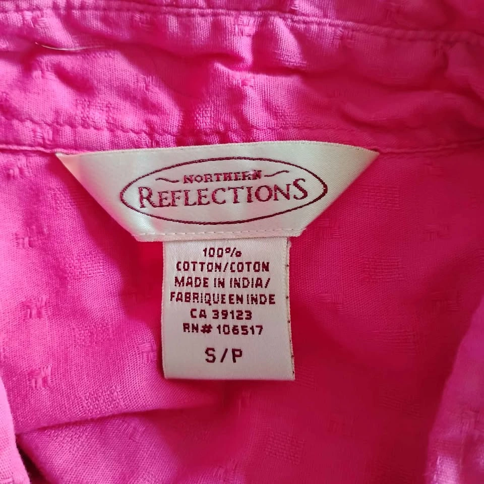 Northern Reflections Ladies Pink Short sleeve Button up shirt 🌱 - photo 3