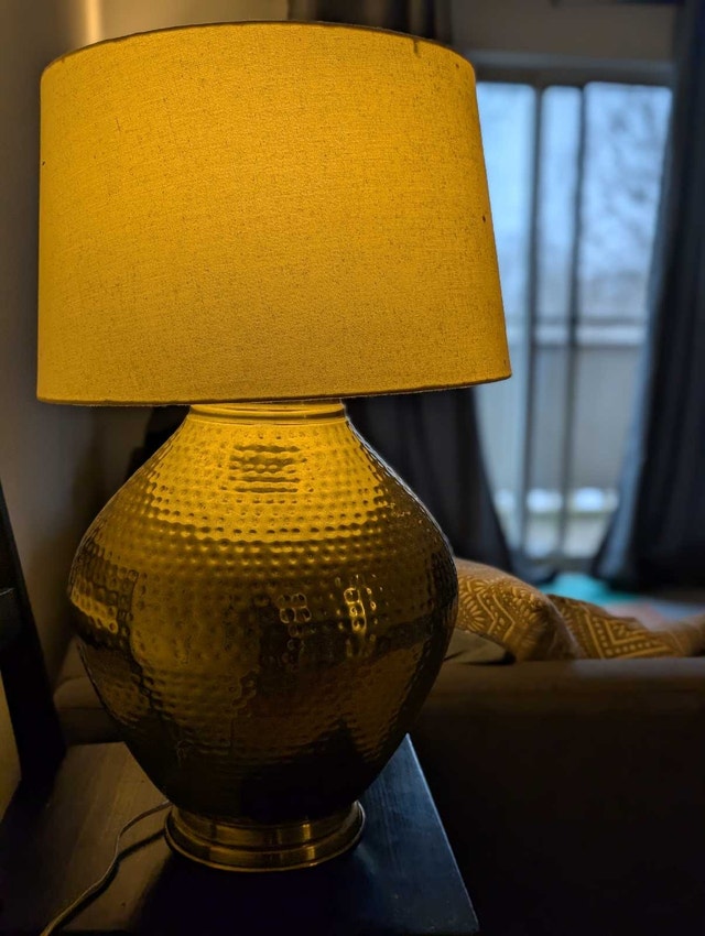 Gold Hammered Table Lamp