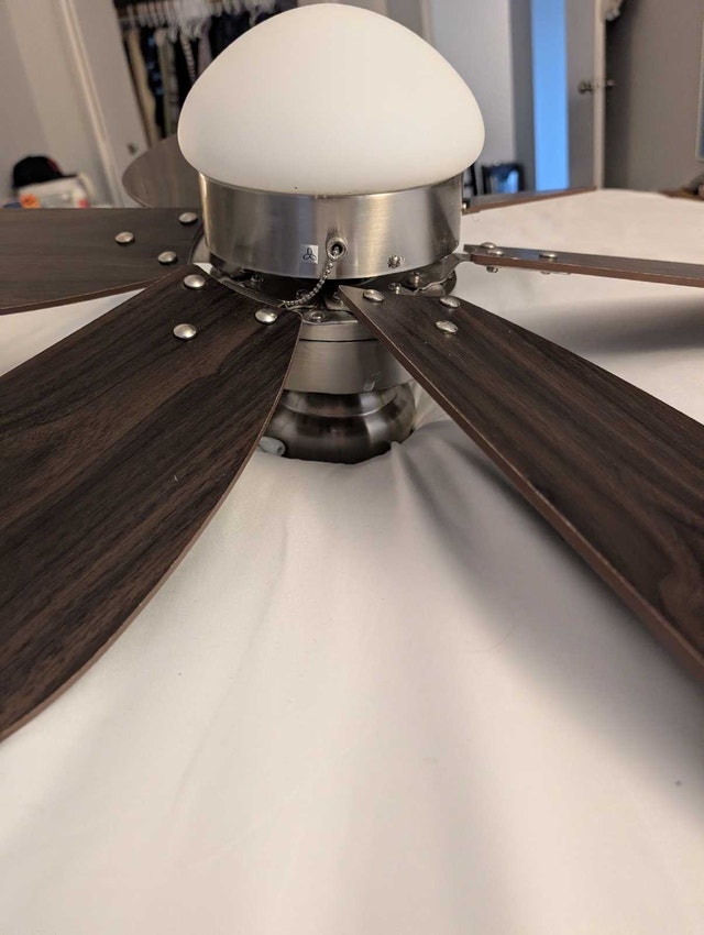 36" Canarm Nordica Ceiling Fan with Light - Like New - photo 2