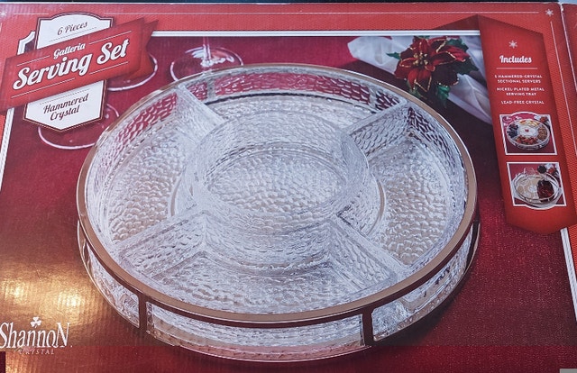 Bowring Shannon Crystal 6-piece serving set. Like new condition. - photo 2