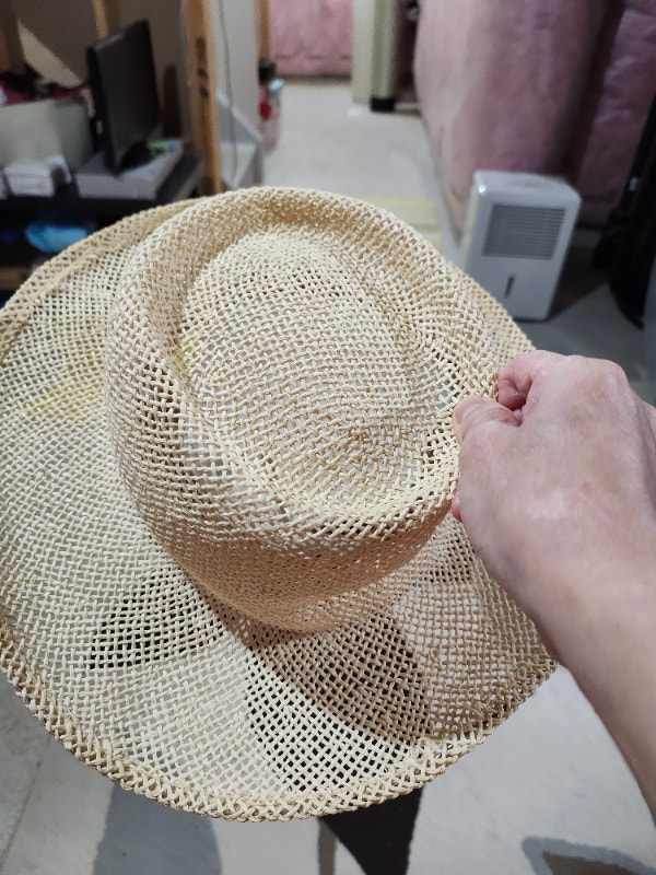 Straw hats. 2 styles. $2 each.