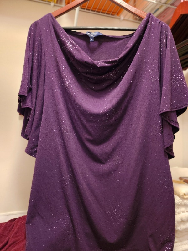Beautiful shimmering tops. Size 2X. $25 ea