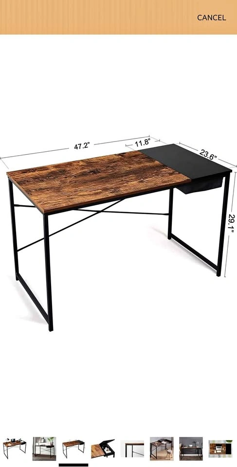 47” Desk with Storage Drawer - photo 3