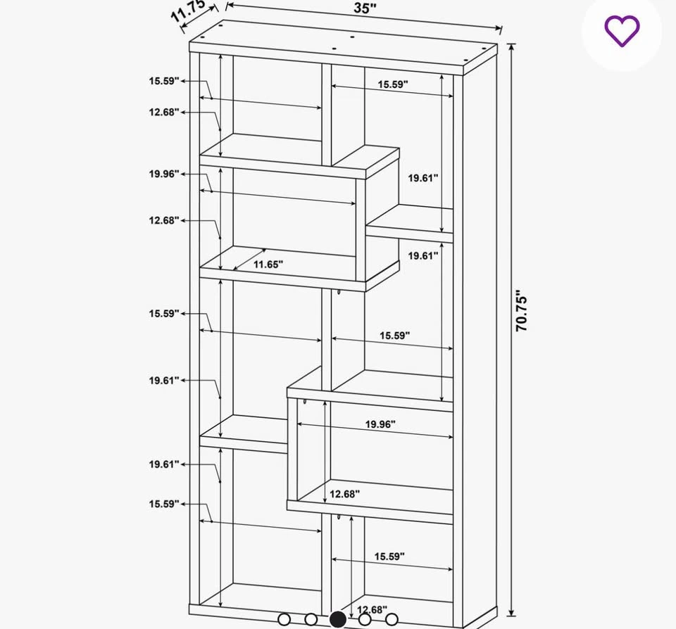 Asymmetrical Bookcase - photo 3