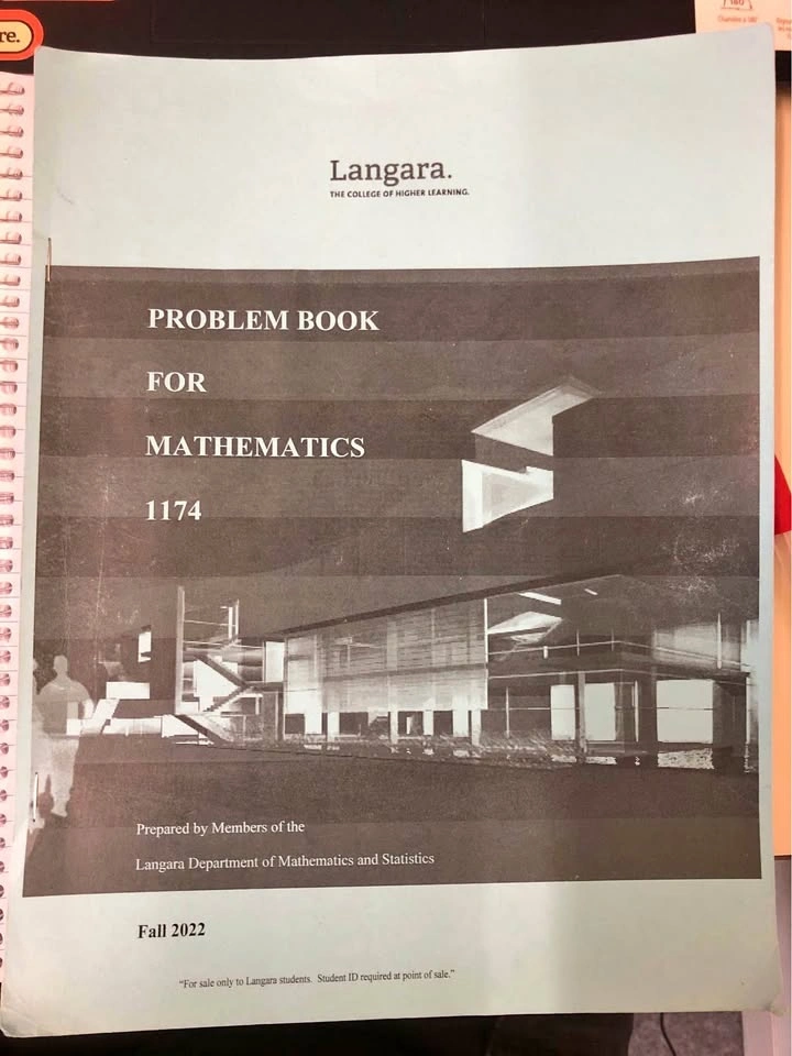Langara Math 1174 Problem Book